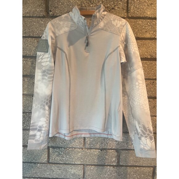 5.11 Tactical Womens Kryptek Half-Zip Pullover Shirt S Polyester/Elastane Gray/W - Picture 1 of 13